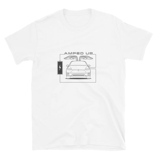 Tesla Model X Amped Up Falcon Wings Unisex T-Shirt (2 Colors Available)