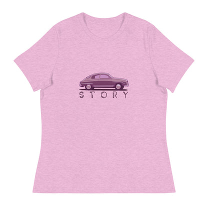 Saab Story 96 Monte Carlo Women's Relaxed Lilac T-Shirt