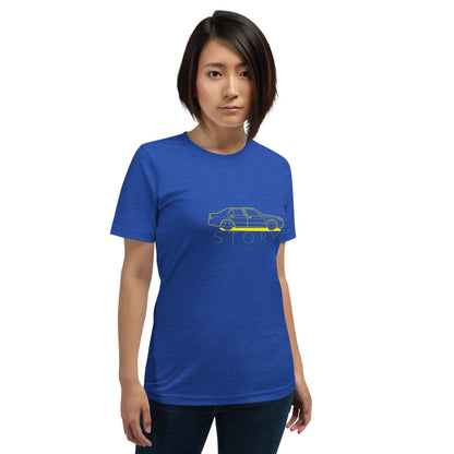 Saab Story 9-5 Sedan Outline Blue Unisex T-Shirt