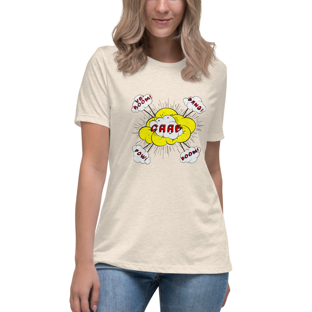 Saab Sounds Women's Relaxed Beige T-Shirt