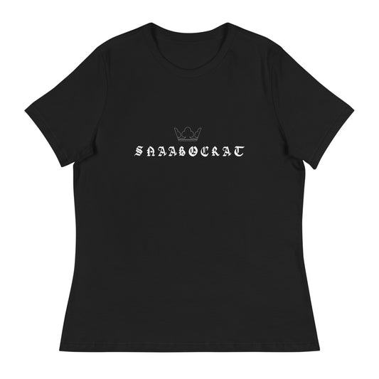 Snaabocrat Saab Women's Relaxed Black T-Shirt