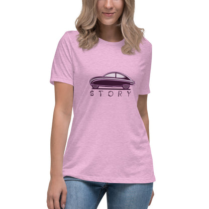 Saab Ursaab Story Women's Relaxed Lilac T-Shirt