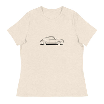 Saab 96 Monte Carlo Outline Women's Relaxed Beige T-Shirt