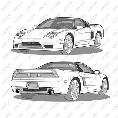 2005 Acura NSX-T NA1 NA2 Double Sided 11 oz. Mug