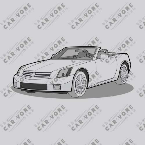 2006 XLR Front Side Unisex Sweatshirt For Cadillac Enthusiasts (2 Colors Available)