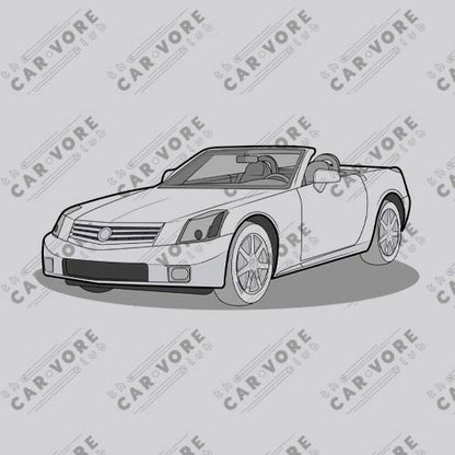 2006 XLR Front Side Unisex Sweatshirt For Cadillac Enthusiasts (2 Colors Available)