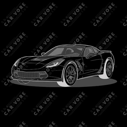 2019 Chevy Corvette Grand Sport Coupe Front Side Unisex Sweatshirt (2 Colors Available)