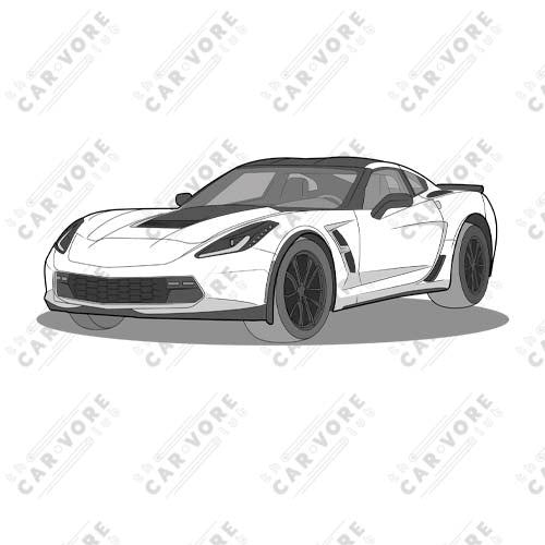 2019 Chevy Corvette Grand Sport Coupe Front Side Unisex T-Shirt ( 3 Colors Available)