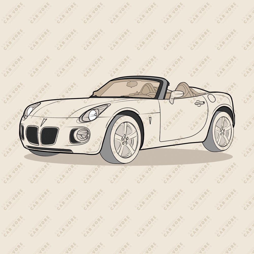2008 Pontiac Solstice Convertible GXP Front Side Heather Dust Unisex T-Shirt