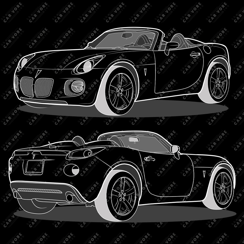 2008 Pontiac Solstice Convertible GXP Double Sided Unisex T-Shirt (3 Colors Available)