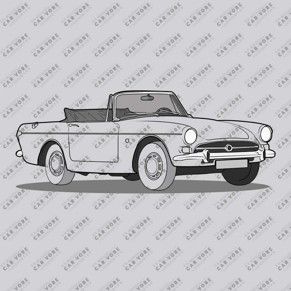 1964 Sunbeam Tiger Front Side Unisex T-Shirt (3 Colors Available)