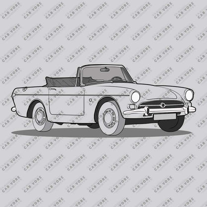1964 Sunbeam Tiger Front Side Unisex T-Shirt (3 Colors Available)