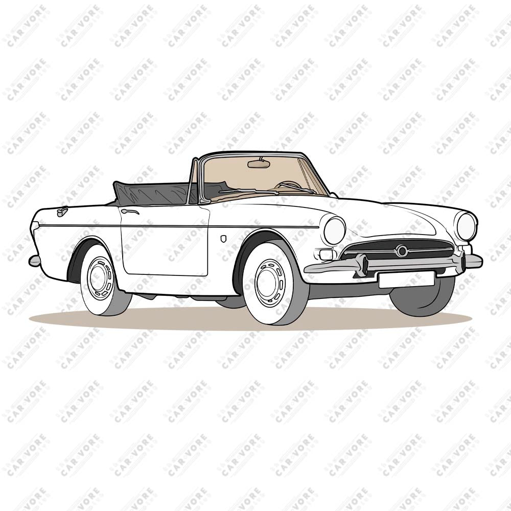 1964 Sunbeam Tiger Front Side Unisex T-Shirt (3 Colors Available)