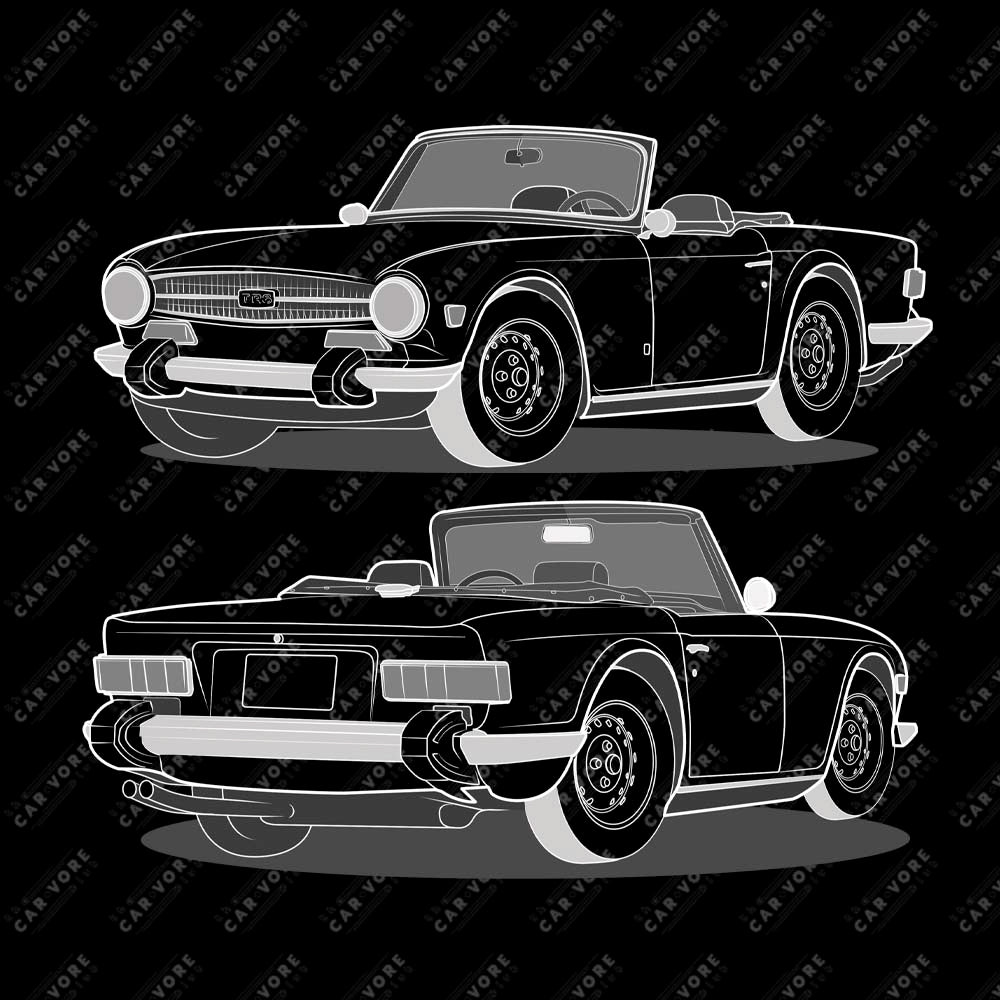 1974 Triumph TR6 Double Sided Unisex T-Shirt (3 Colors Available)