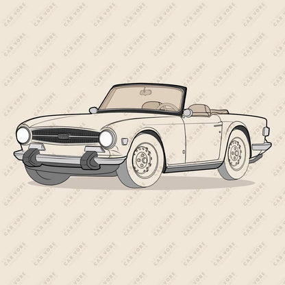 1974 Triumph TR6 Front Side Heather Dust Unisex T-Shirt