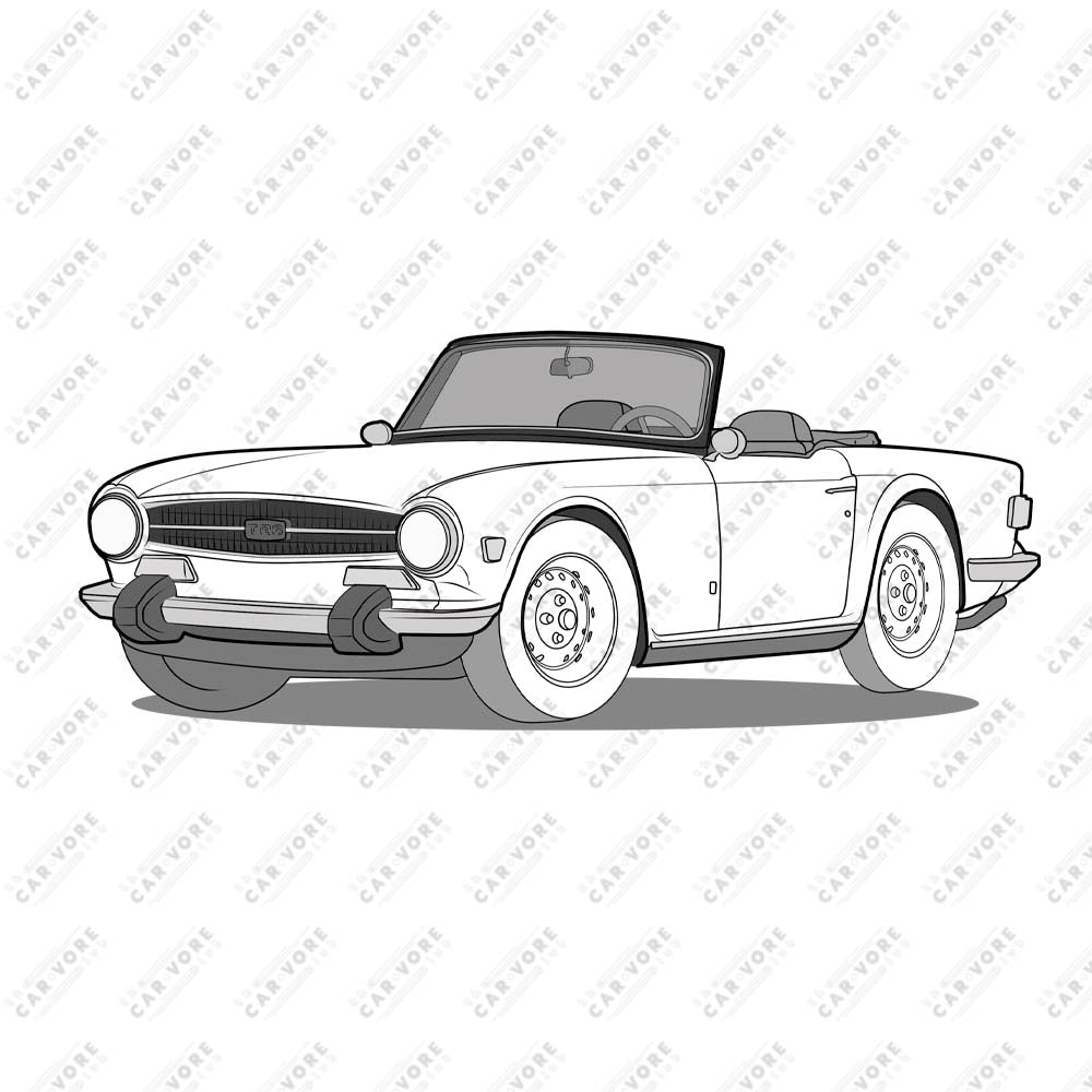 1974 Triumph TR6 Front Side Unisex T-Shirt (3 Colors Available)