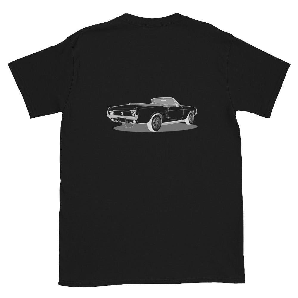1967 Ford Mustang Convertible Double Sided Unisex T-Shirt (3 Colors Available)