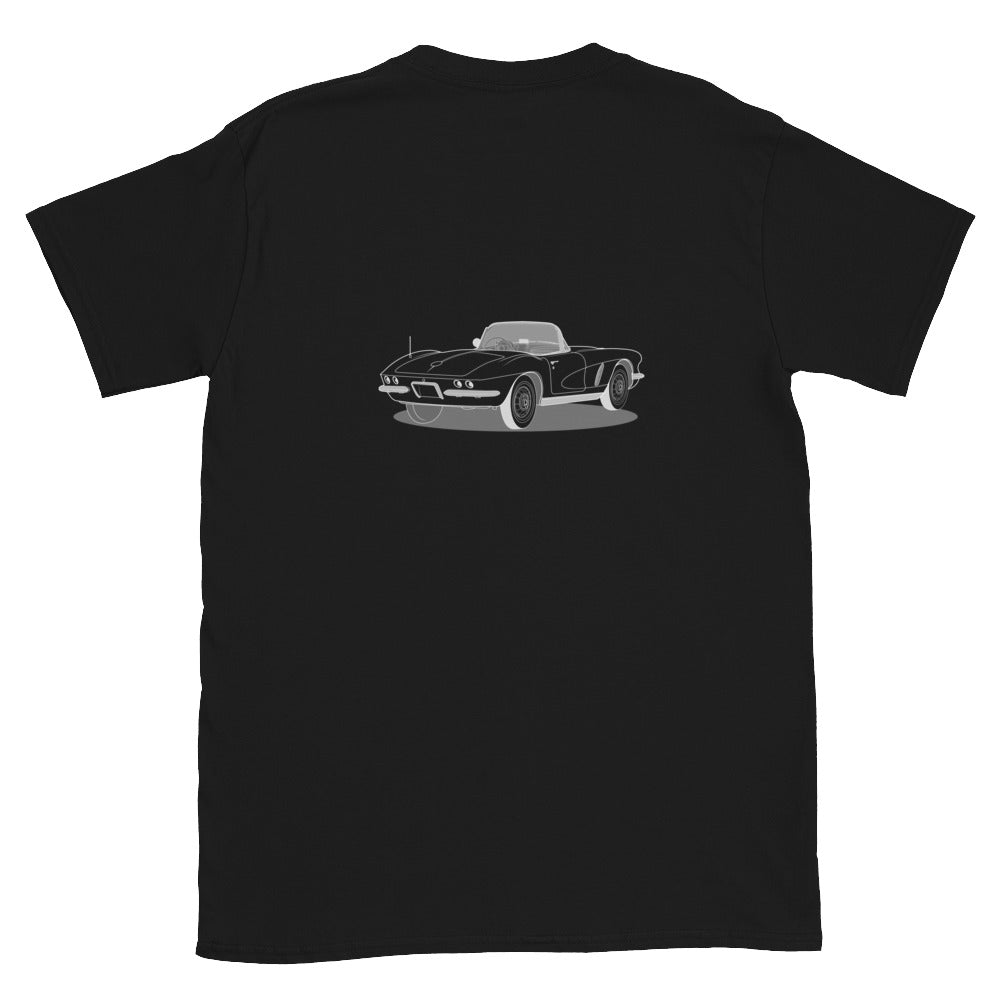 1962 Chevrolet Corvette C1 Double Sided Unisex T-Shirt  (3 Colors Available)