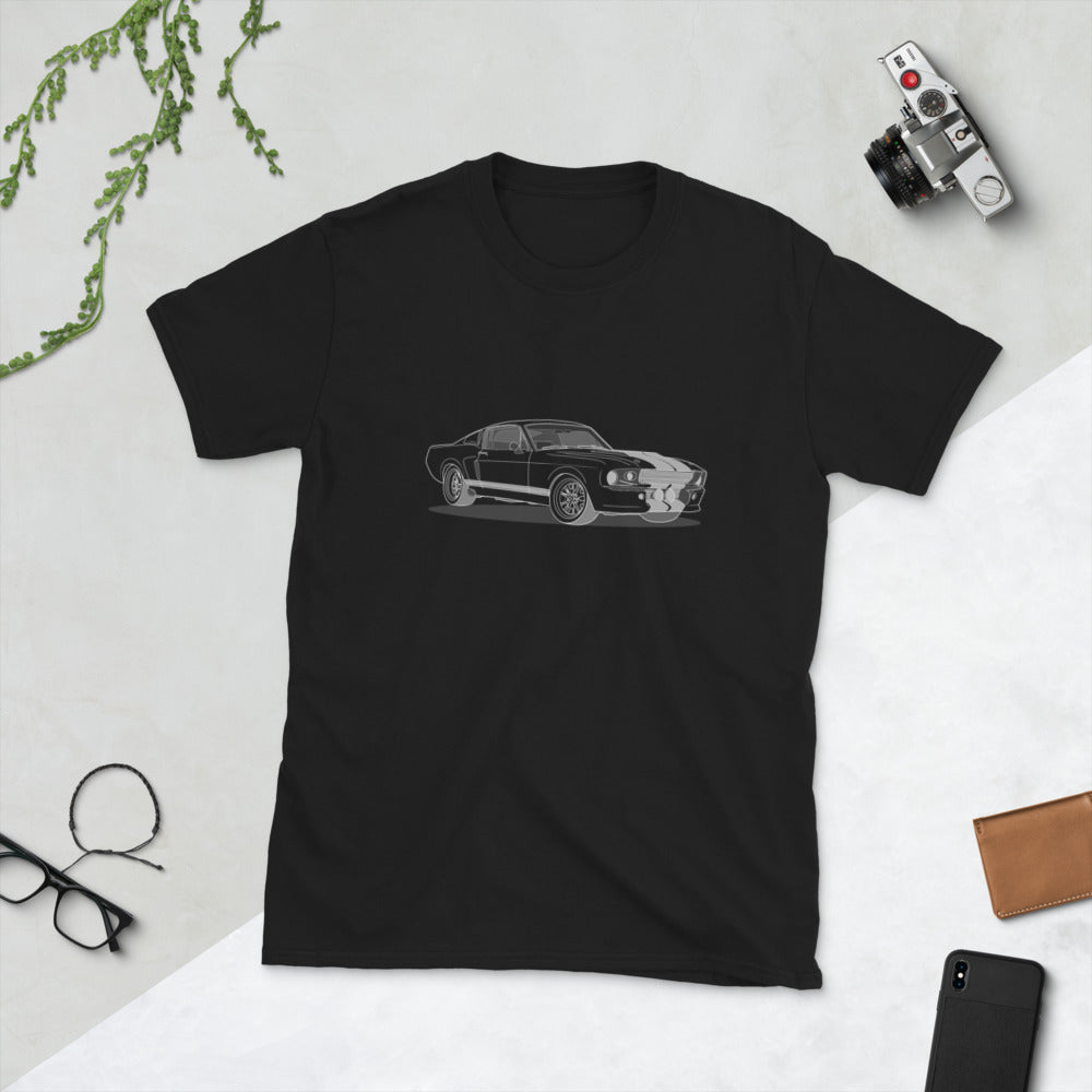 1967 Ford Mustang Shelby GT500 Front Side Unisex T-Shirt (2 Colors Available)