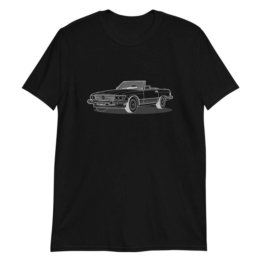 1987 Mercedes 560 SL W107 Double Sided Unisex T-Shirt (2 Colors Available)