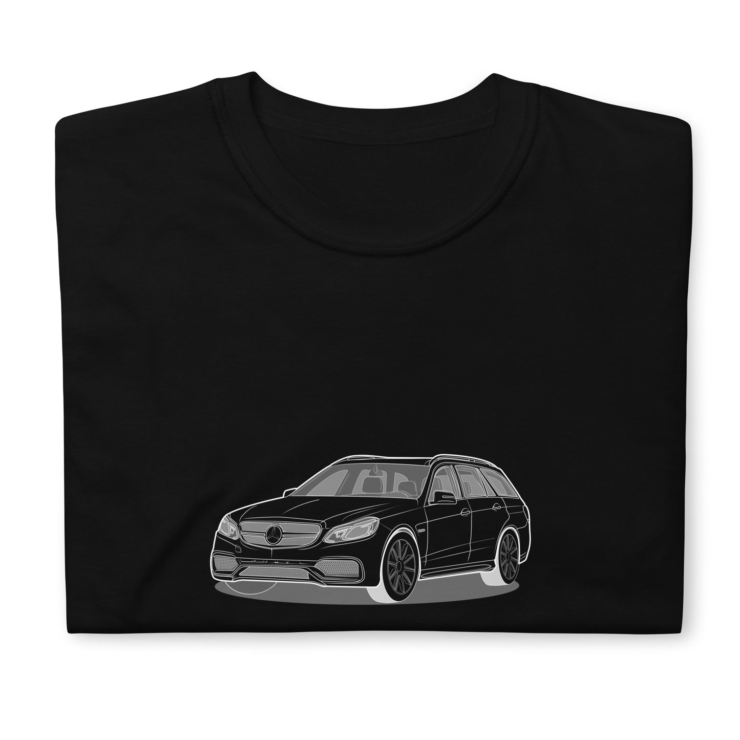  2016 Mercedes E63 AMG S Wagon W212 Front Side Unisex T-Shirt (3 Colors Available)