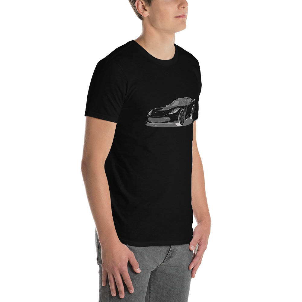 2019 Chevy Corvette Grand Sport Coupe Front Side Unisex T-Shirt ( 3 Colors Available)