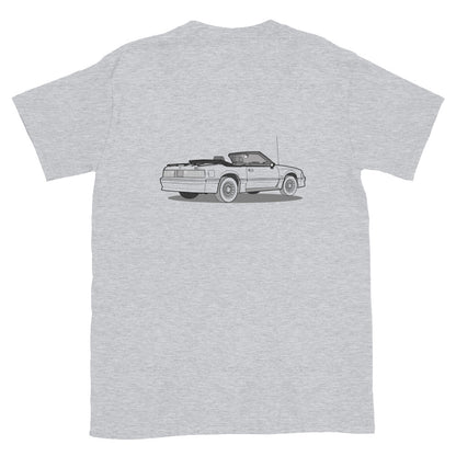 1989 Ford Mustang Convertible 5.0 Double Sided Unisex T-Shirt (3 Colors Available)