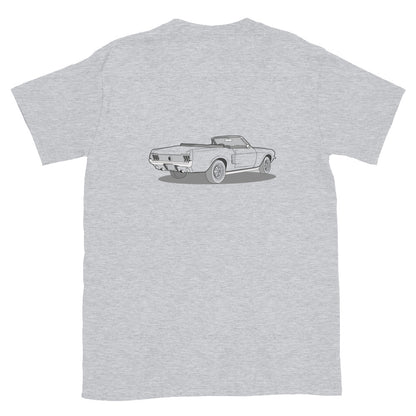 1967 Ford Mustang Convertible Double Sided Unisex T-Shirt (3 Colors Available)