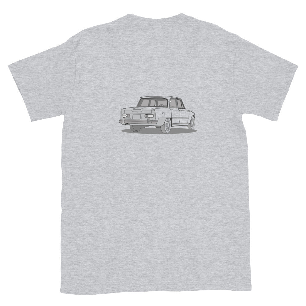 1967 Alfa Romeo Giulia Super Sedan Double Sided Unisex T-Shirt (3 Colors Available)