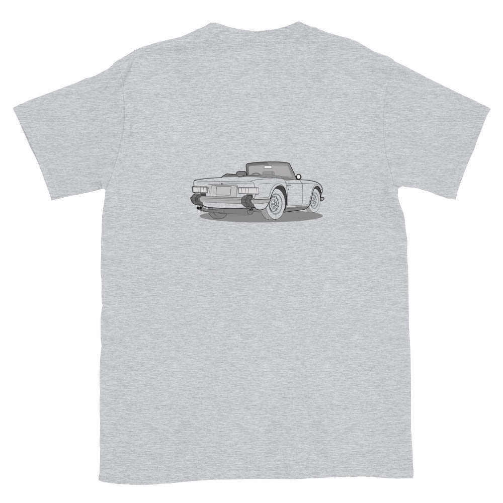 1974 Triumph TR6 Double Sided Unisex T-Shirt (3 Colors Available)