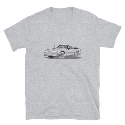 1989 Ford Mustang Convertible 5.0 Front Side Unisex T-Shirt (3 Colors Available)