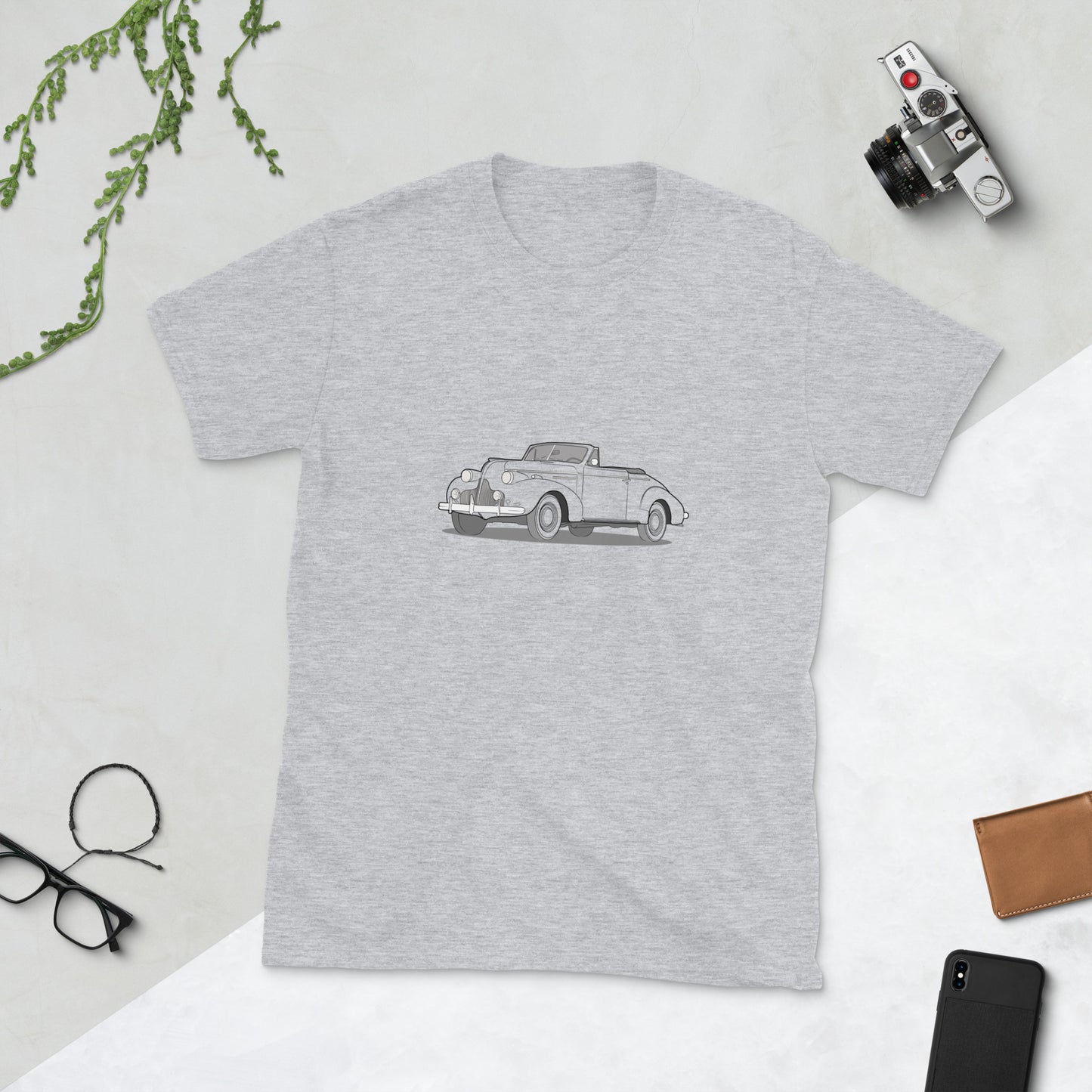 1939 Buick Special 46C Convertible Front Side Unisex T-Shirt (3 Colors Available)