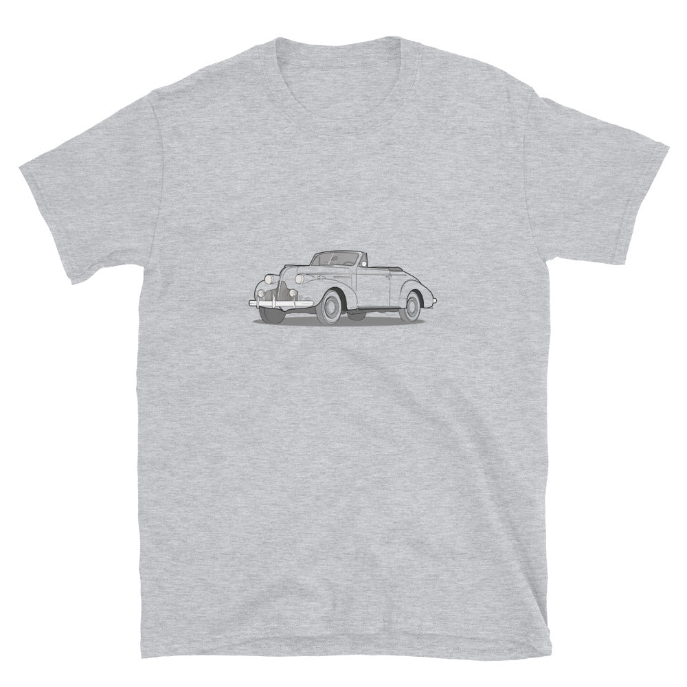 1939 Buick Special 46C Convertible Front Side Unisex T-Shirt (3 Colors Available)