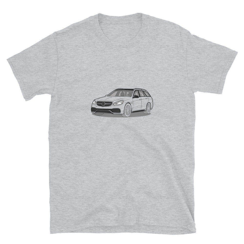  2016 Mercedes E63 AMG S Wagon W212 Front Side Unisex T-Shirt (3 Colors Available)