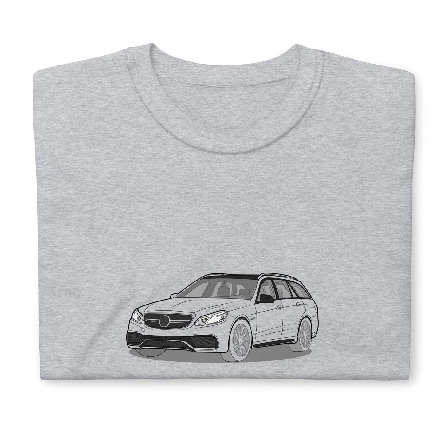  2016 Mercedes E63 AMG S Wagon W212 Front Side Unisex T-Shirt (3 Colors Available)