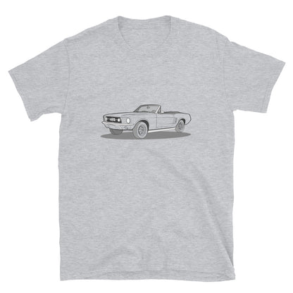 1967 Ford Mustang Convertible Double Sided Unisex T-Shirt (3 Colors Available)