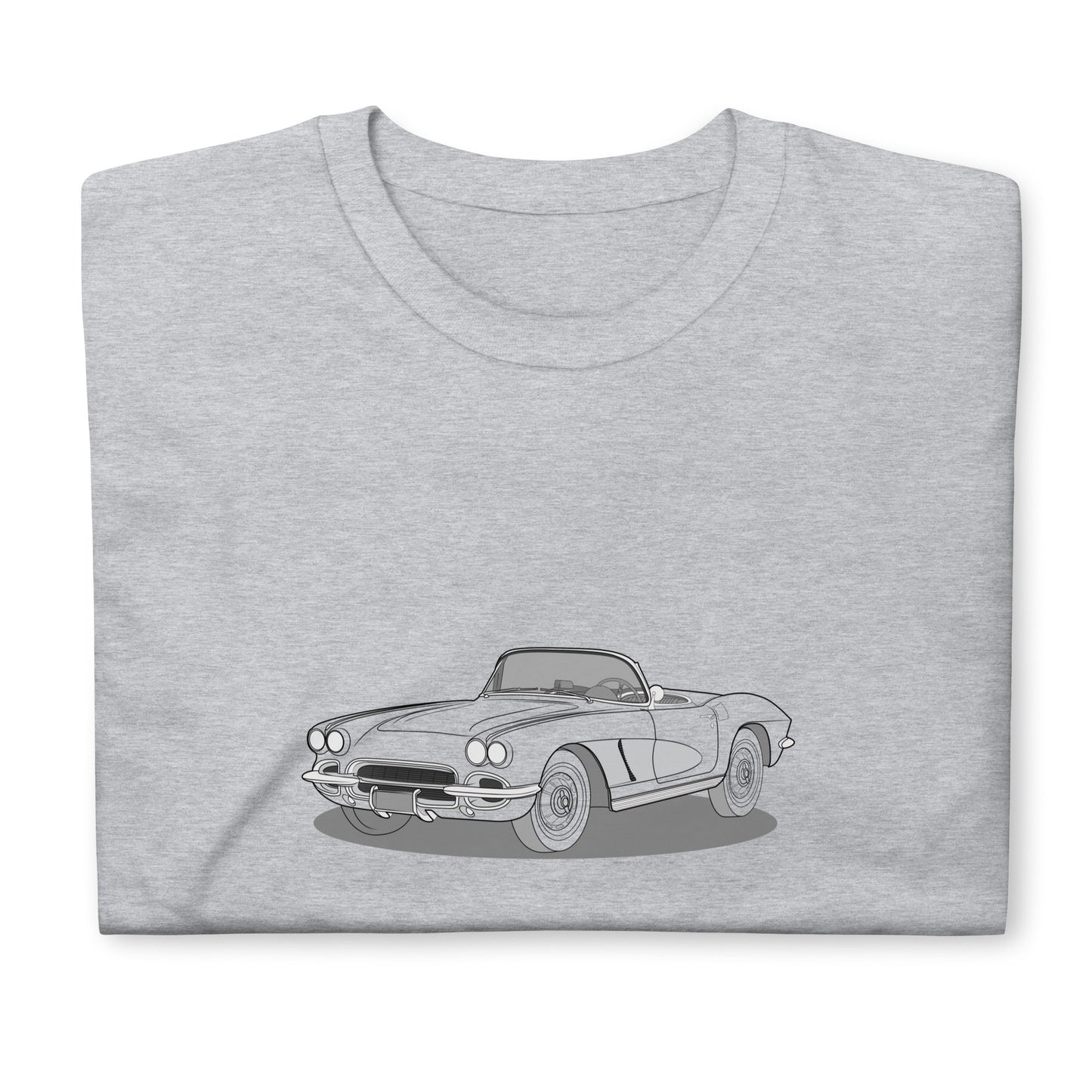 1962 Chevrolet Corvette C1 Double Sided Unisex T-Shirt  (3 Colors Available)