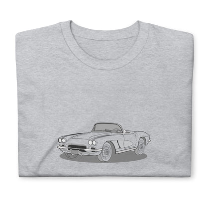 1962 Chevrolet Corvette C1 Double Sided Unisex T-Shirt  (3 Colors Available)