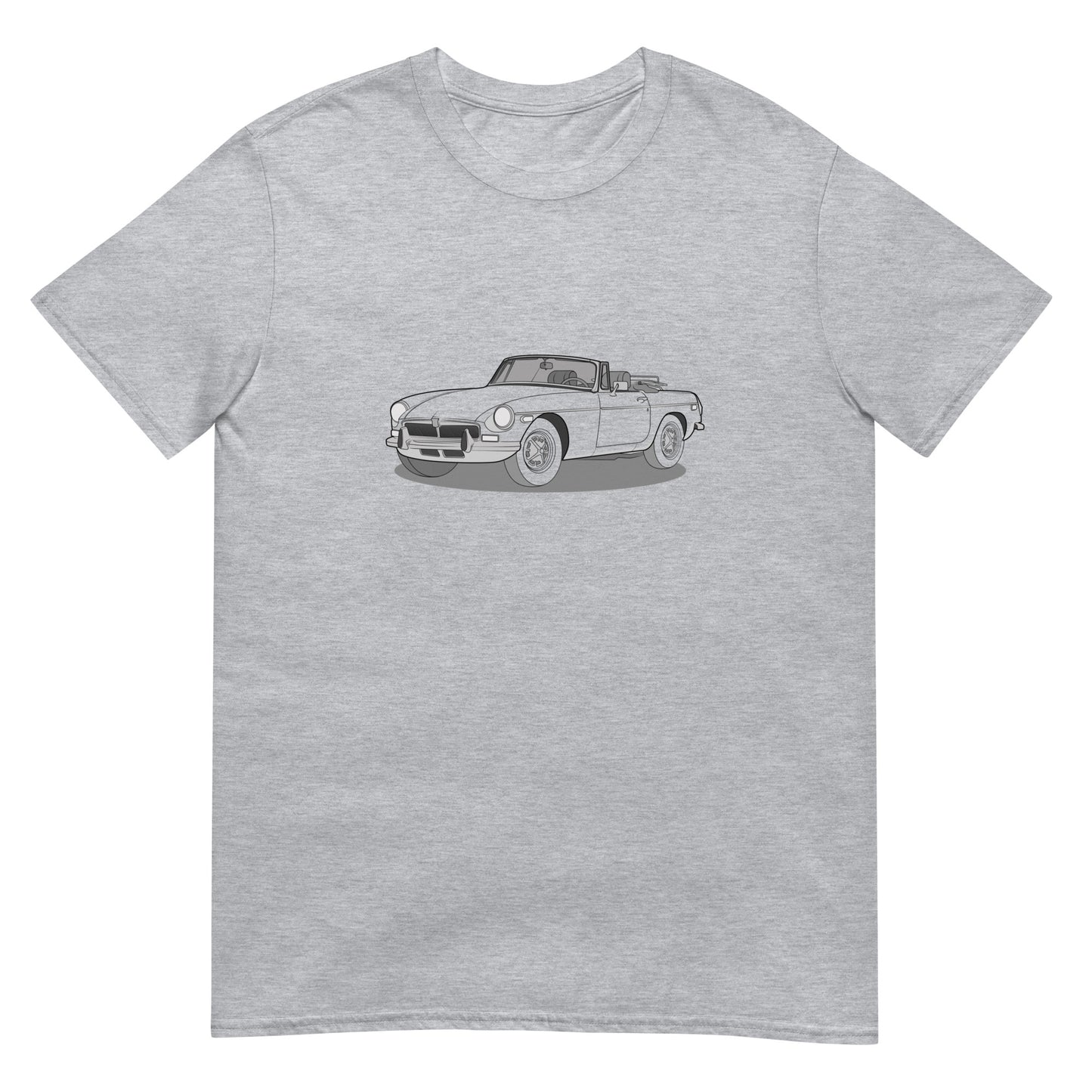 1973 MG B Front Side Unisex T-Shirt (3 Colors Available)