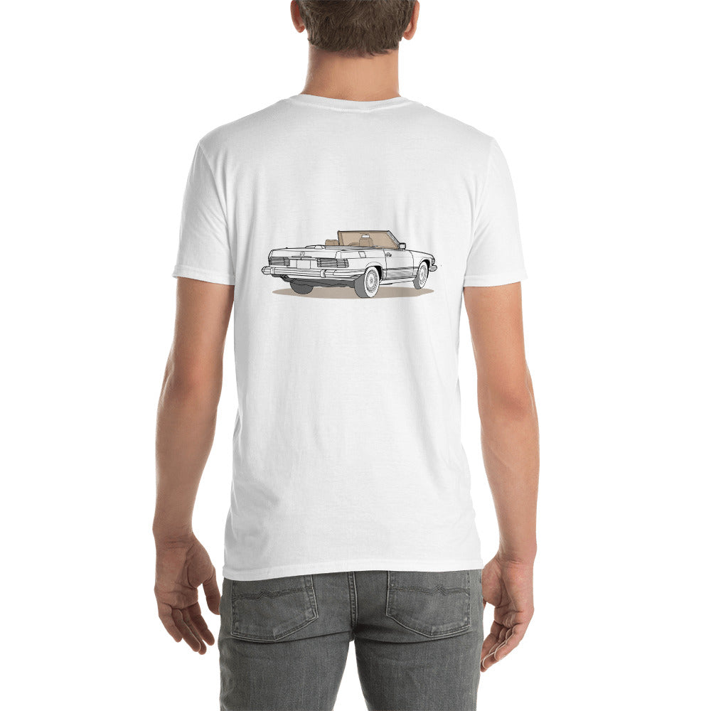 1987 Mercedes 560 SL W107 Double Sided Unisex T-Shirt (2 Colors Available)