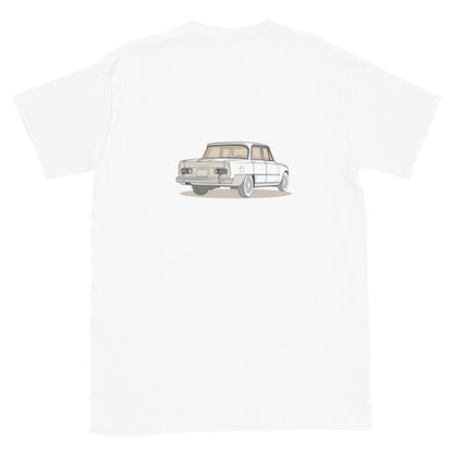 1967 Alfa Romeo Giulia Super Sedan Double Sided Unisex T-Shirt (3 Colors Available)