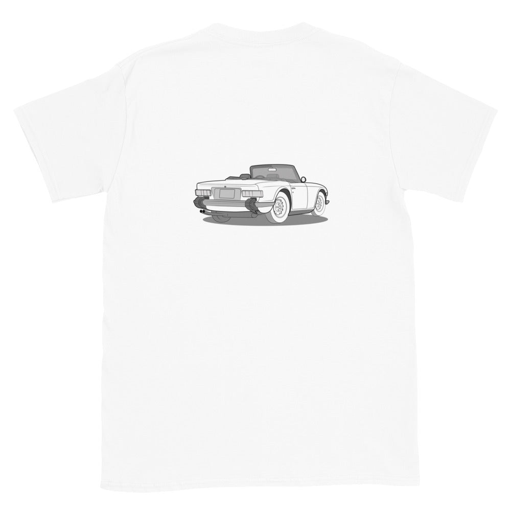 1974 Triumph TR6 Double Sided Unisex T-Shirt (3 Colors Available)