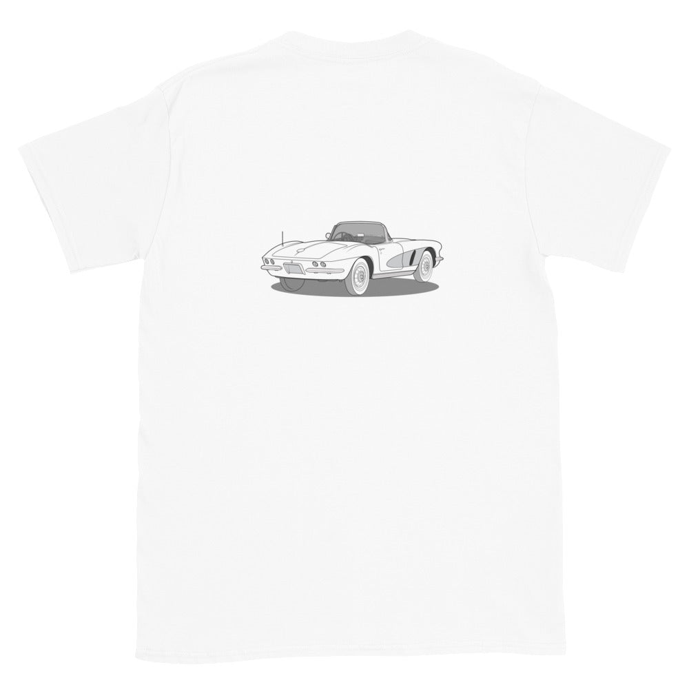 1962 Chevrolet Corvette C1 Double Sided Unisex T-Shirt  (3 Colors Available)