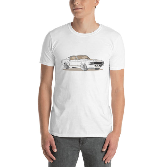 1967 Ford Mustang Shelby GT500 Front Side Unisex T-Shirt (2 Colors Available)
