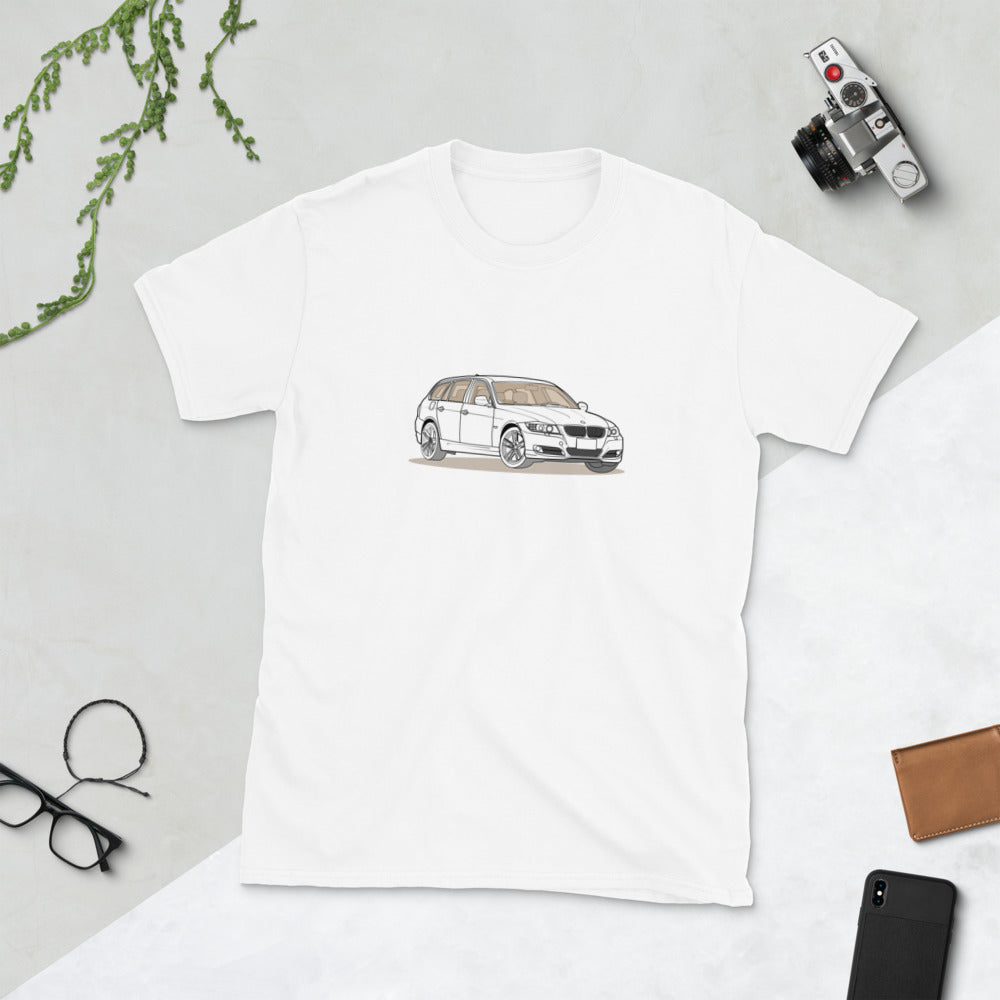 2010 BMW 328 Wagon E91 Front Side Unisex T-Shirt (2 Colors Available)