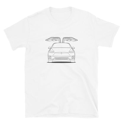 Tesla Model X Falcon Front Side Unisex T-Shirt (2 Colors Available)