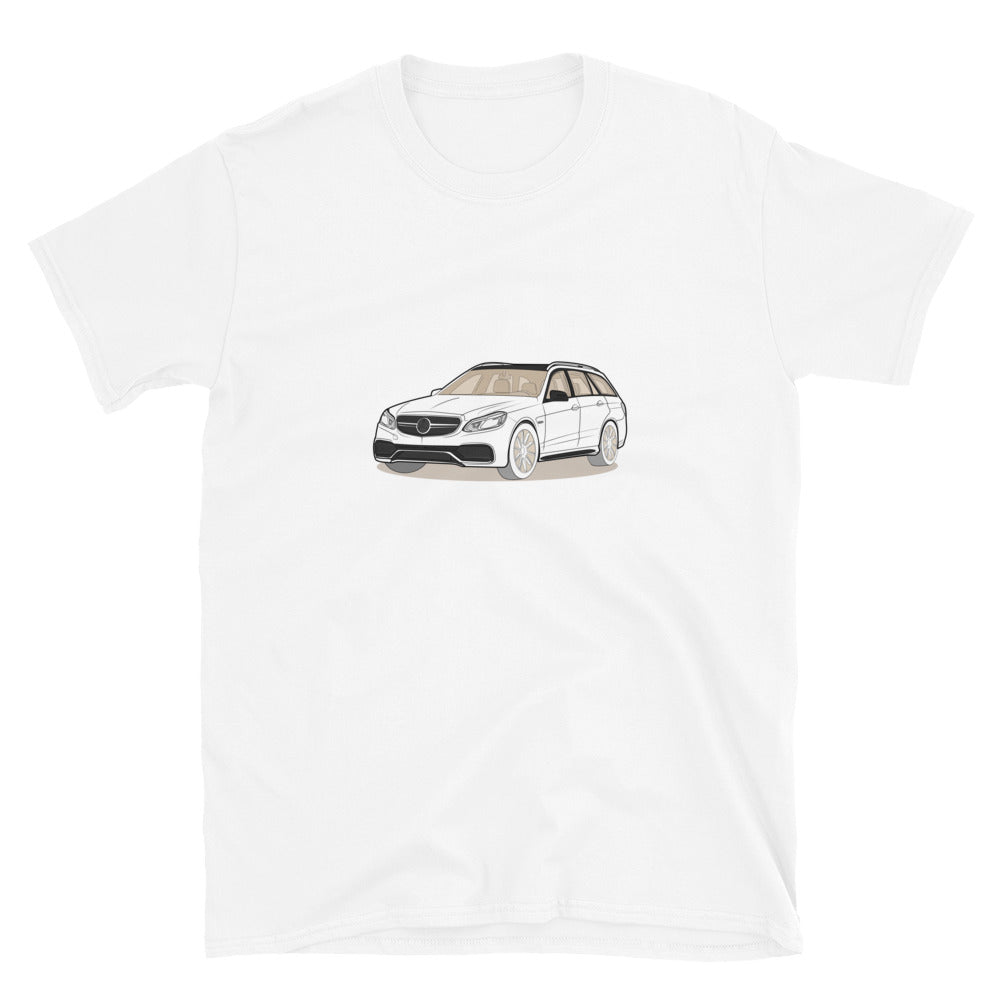  2016 Mercedes E63 AMG S Wagon W212 Front Side Unisex T-Shirt (3 Colors Available)
