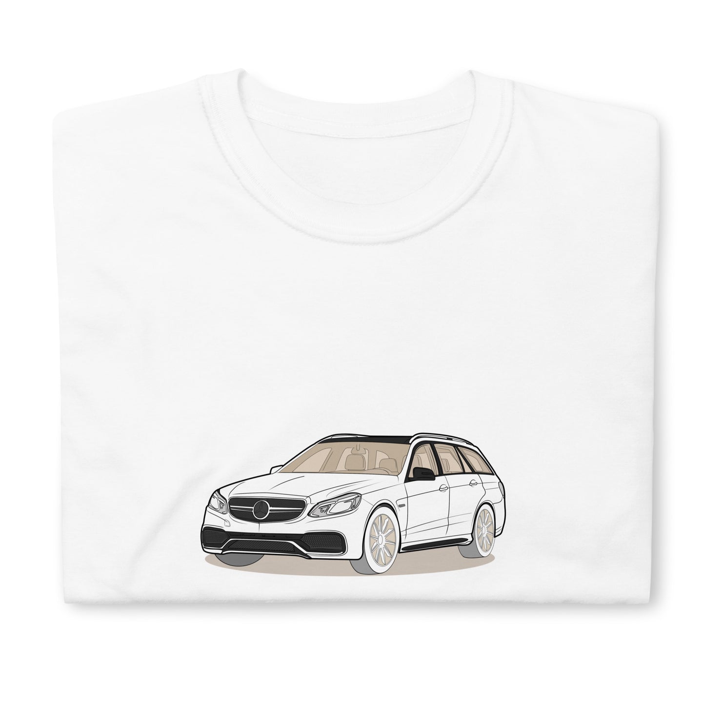  2016 Mercedes E63 AMG S Wagon W212 Front Side Unisex T-Shirt (3 Colors Available)
