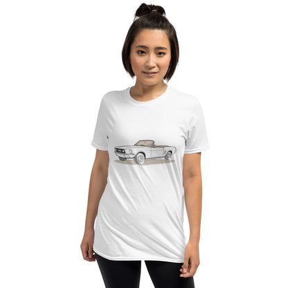 1967 Ford Mustang Convertible Double Sided Unisex T-Shirt (3 Colors Available)