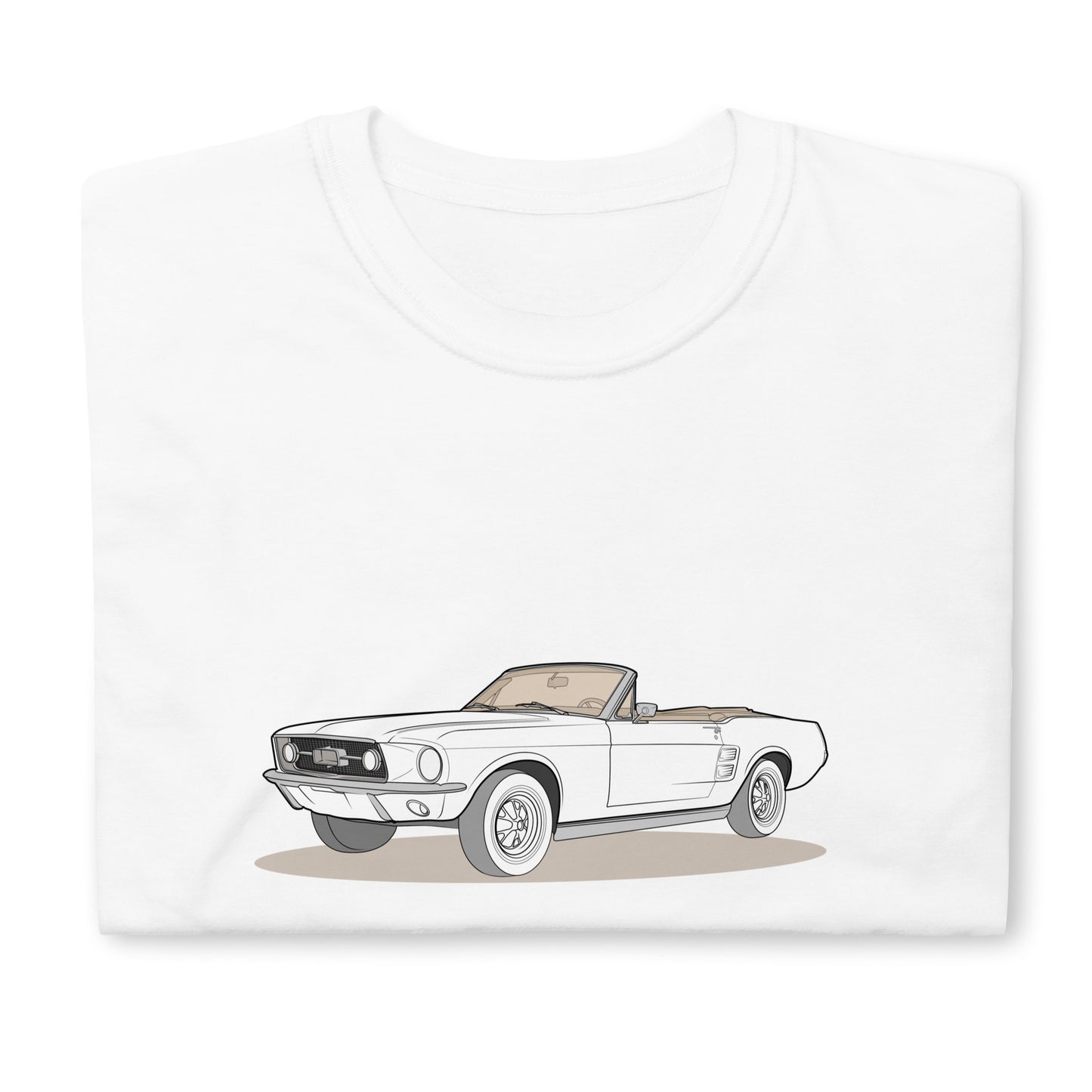 1967 Ford Mustang Convertible Double Sided Unisex T-Shirt (3 Colors Available)